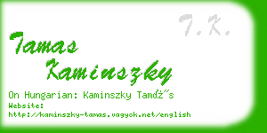 tamas kaminszky business card